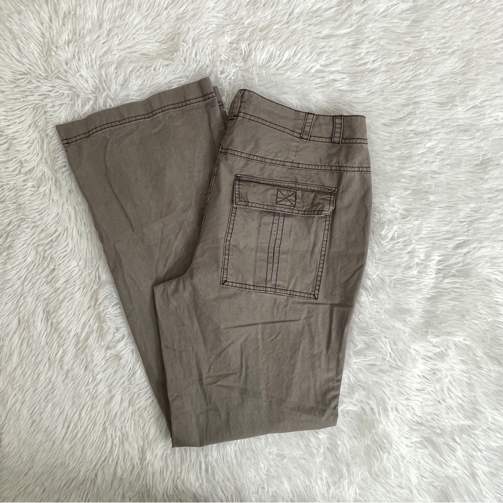 Free People The Thing Is Low-Rise Utility Pants Size 12 Wild Truffle Gray/Green - Picture 7 of 11
